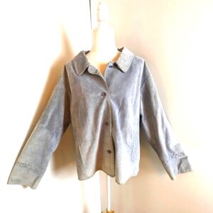 Cabela's NWD suede leather jacket XL grey